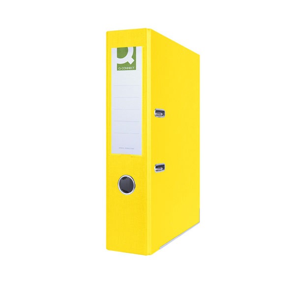 ბაინდერი განიერი Q-CONNECT ყვითელი (ყუთში 25 ცალი)