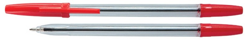 BALL PEN, OFFICE PRODUCTS, LINE 0,7MM, DIA 1,0MM, RED