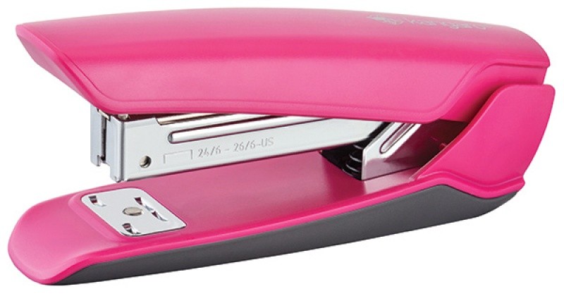 სტეპლერი N 24/6; 26/6 KANGARO ვარდისფერი მაღალი ხარისხის(ასტეპლერებს 25 ფურც.)