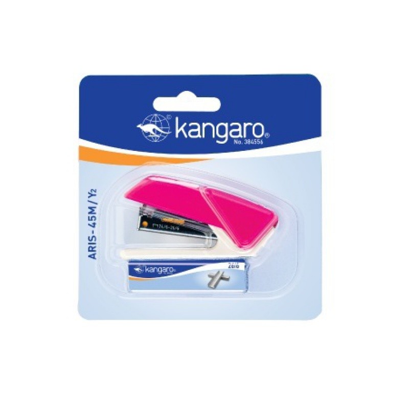 STAPLER+STAPLES 15 SHEETS KANGARO ARIS-45M/Y2, BLISTER, MIX