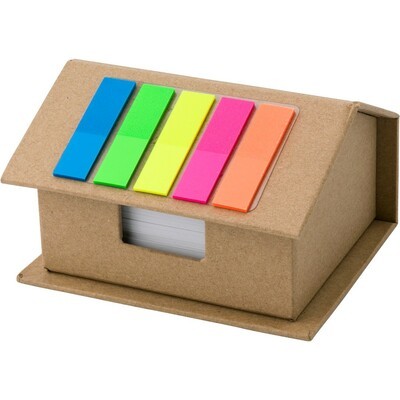 Memo holder "house", notebook, sticky notes