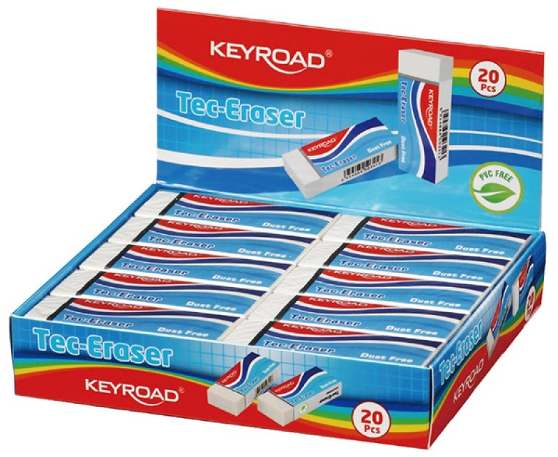 საშლელი KEYROAD TEC, 59x21x12მმ, თეთრი, 1 ცალი