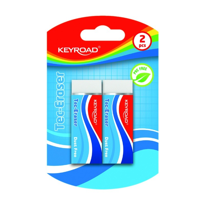 საშლელი KEYROAD TEC 2X, 2 ცალიანი შეფუთვა, 60x21x11მმ, თეთრი