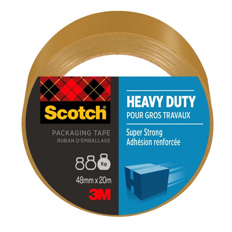 შესაფუთი სკოჩი 3M SCOTCH®, SUPER STRONG, 20.3მx48მმ, 50 მიკრონი, ყავისფერი
