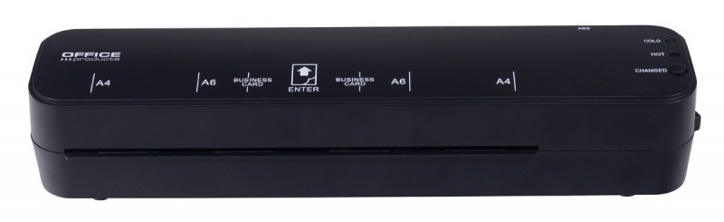 ლამინატორი A4 OFFICE PRODUCTS 400 გახურების დრო: 5წთ, ლამინირების სიჩქარე: 20სმ/წუთი, 80-100მიკრონი