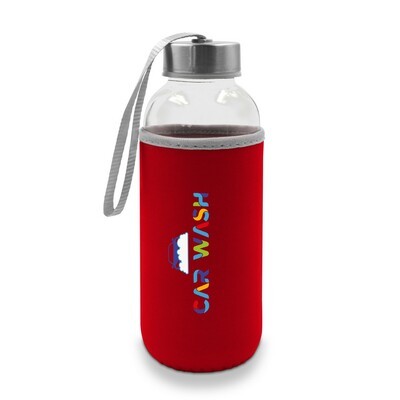 Glass bottle 420 ml w pokrowcu