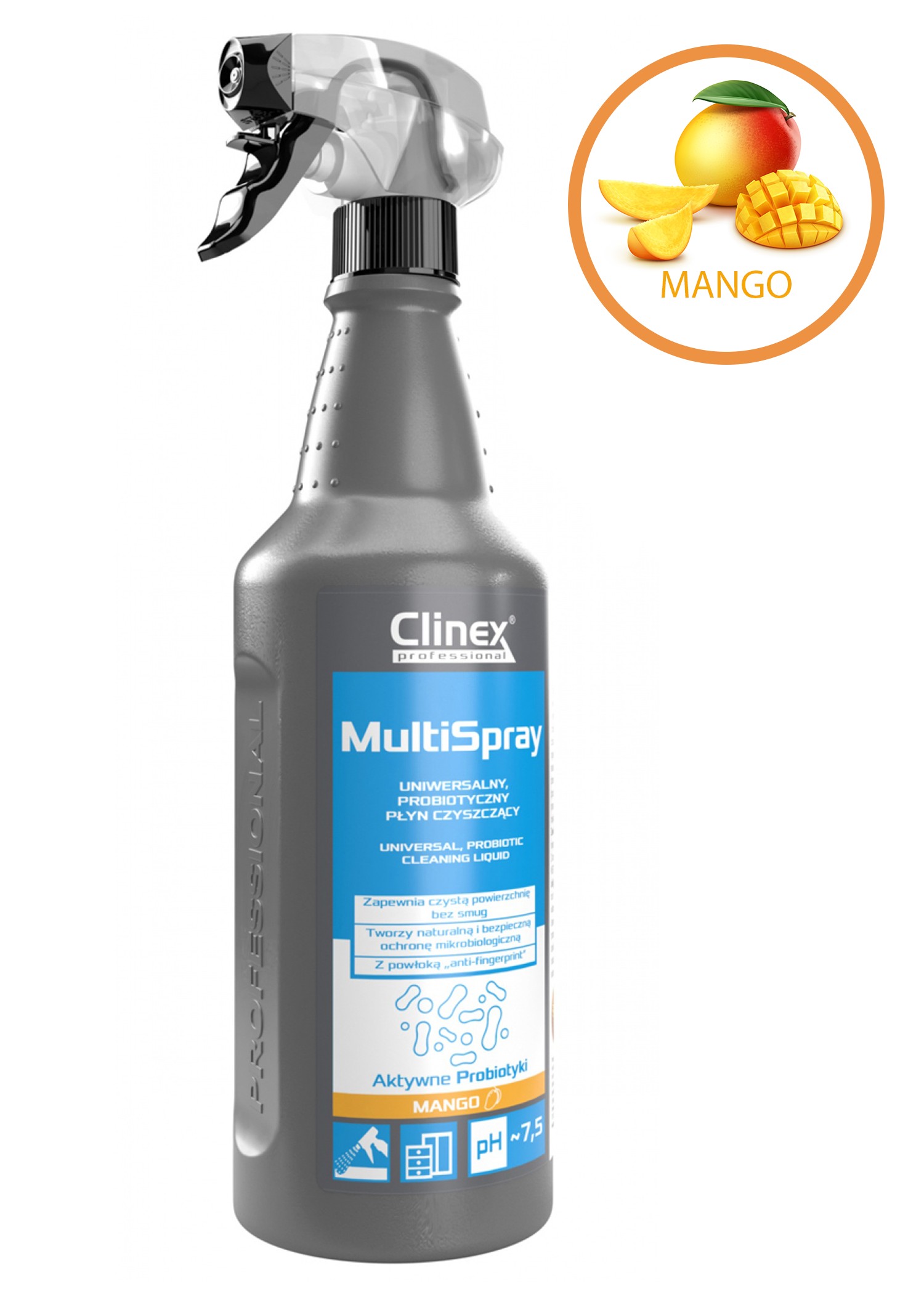 Clinex Multi Spray უნივერსალური საწმენდი სპრეი, მანგო, 1 ლ