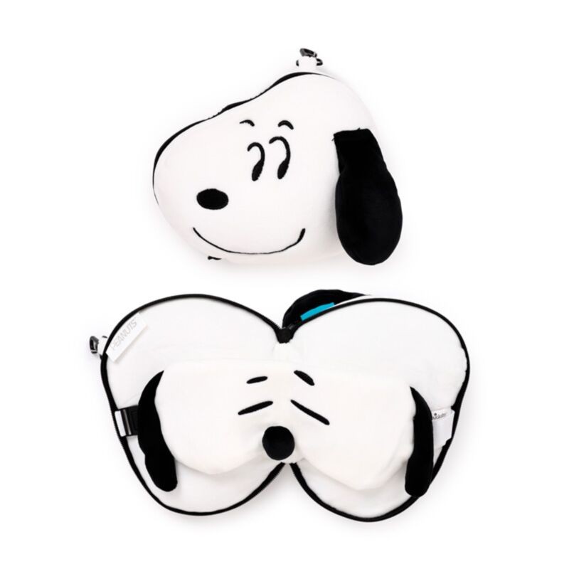 სამგზავრო ბალიში და თვალის ნიღაბი "JOLLY LONDON" Snoopy, რბილი