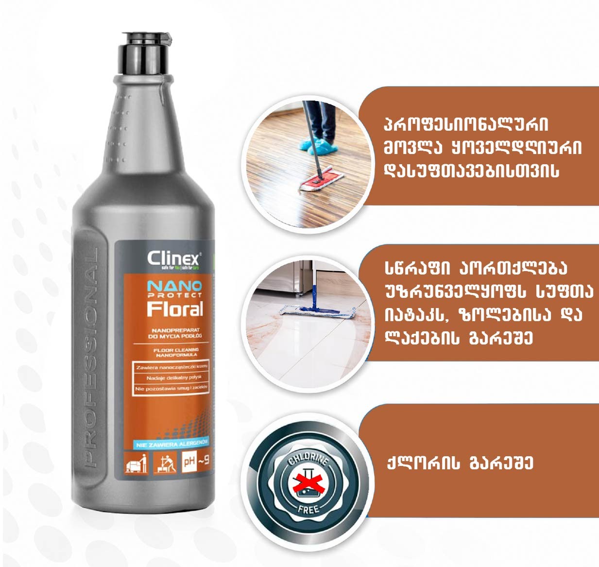 CLINEX NANO PROTECT FLORAL 1L