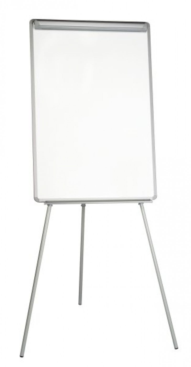 FLIPCHART TRIPOD EASEL BI-OFFICE, 70X102CM, MAGNETIC DRY-WIPE BOARD, PLASTIC FRAME