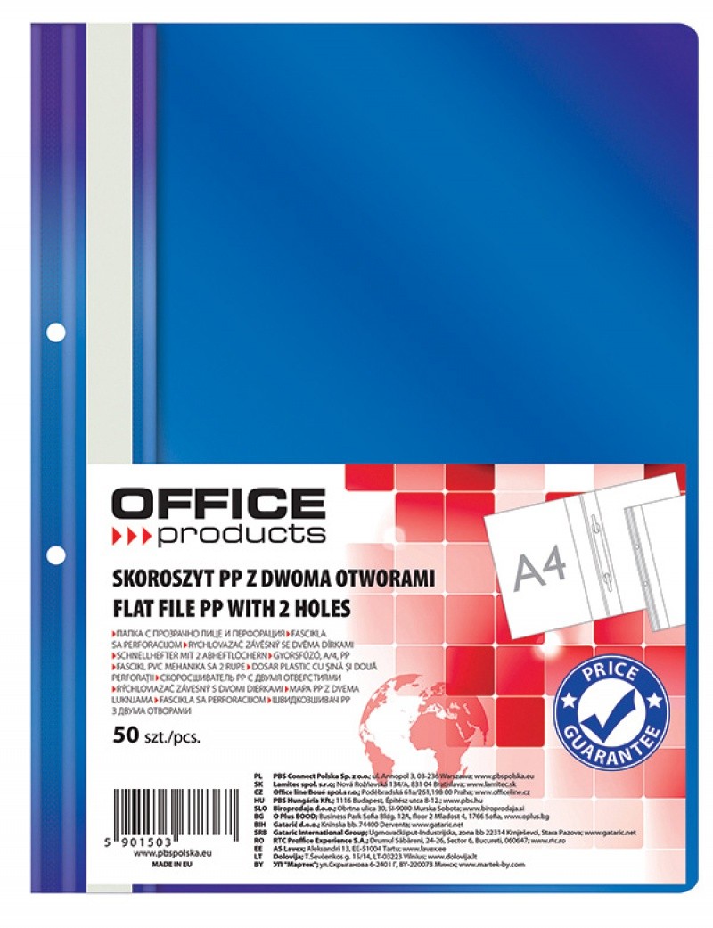 სწრაფჩამკერი მუქი ლურჯი OFFICE PRODUCTS (იტევს 200 ფურცელს) მაღალი ხარისხის