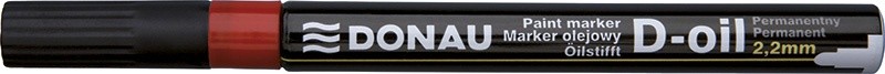 წყალგამძლე პერმანენტ მარკერი (უშლადი) DONAU D-OIL 2.2მმ წითელი