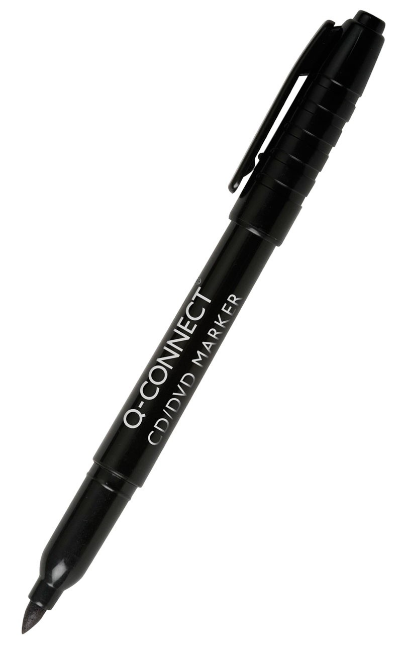 MARKER CD/DVD, Q-CONNECT, M, 1MM BLACK