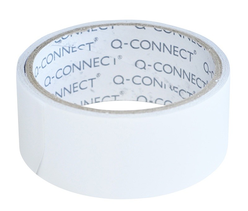 DOUBLE-SIDED TISSUE TAPE, Q-CONNECT, 38MM X 5M, 90 MIC, CLEAR