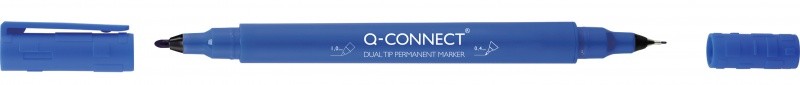MARKER CD/DVD, Q-CONNECT, DUAL, 0,4MM AND 1MM, BLUE