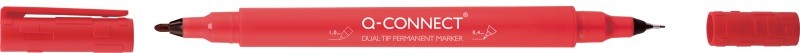 MARKER CD/DVD, Q-CONNECT, DUAL, 0,4MM AND 1MM, RED
