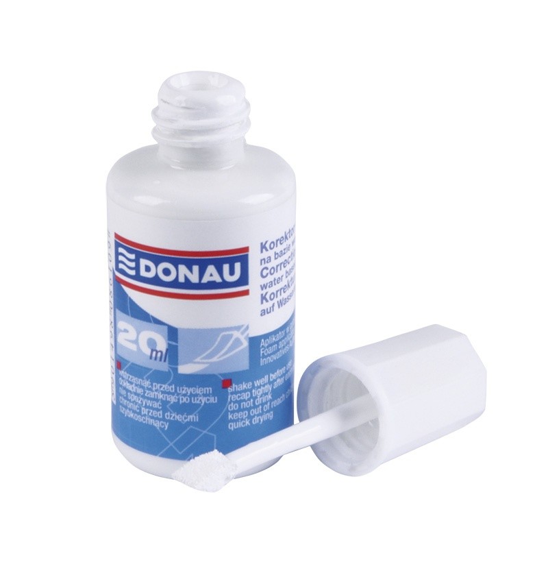 CORRECTION FLUID BASED ON WATER, DONAU, 20 ML WITH SPONGE /7612001PL-99