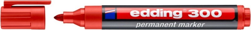 PERMANENT MARKER E-300, EDDING,1,5-3 MM, RED