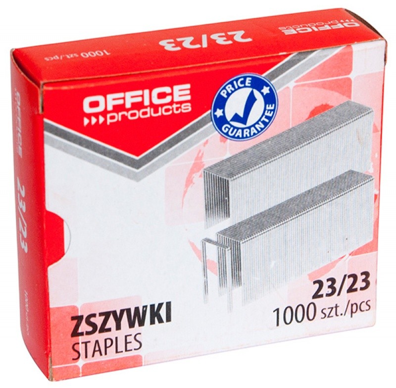 სტეპლერის ტყვია N23/23 OFFICE PRODUCTS 1000 ცალი