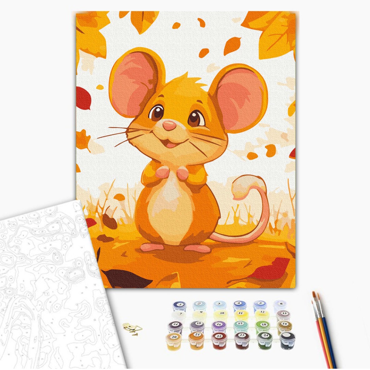 აკრილის გასაფერადებელი ტილო - MOUSE, 30x40სმ, 1ც