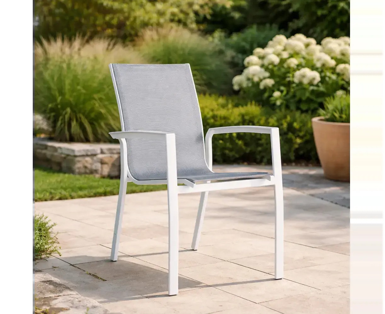 ბაღის სკამი Sultan Textile Dining Chair white