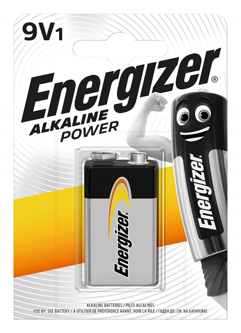 ელემენტი "ენერჯაიზერი / ENERGIZER 9V (კრონა) 6LR61 (1 ცალი) (უმაღლესი ხარისხი)