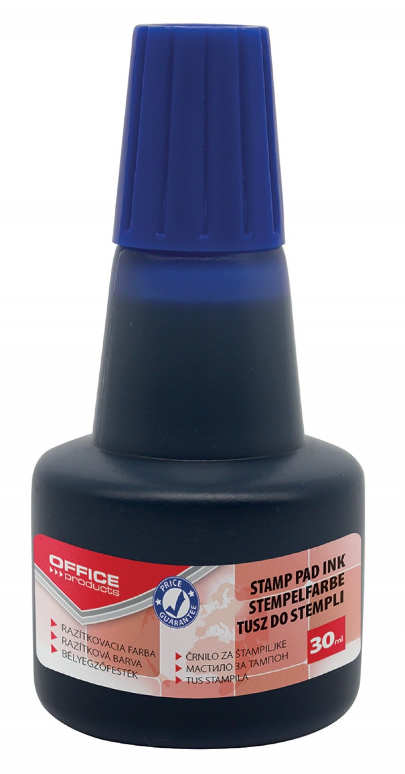 STAMP PAD INK, OFFICE PRODUCTS, 30ML, BLUE/KF25103