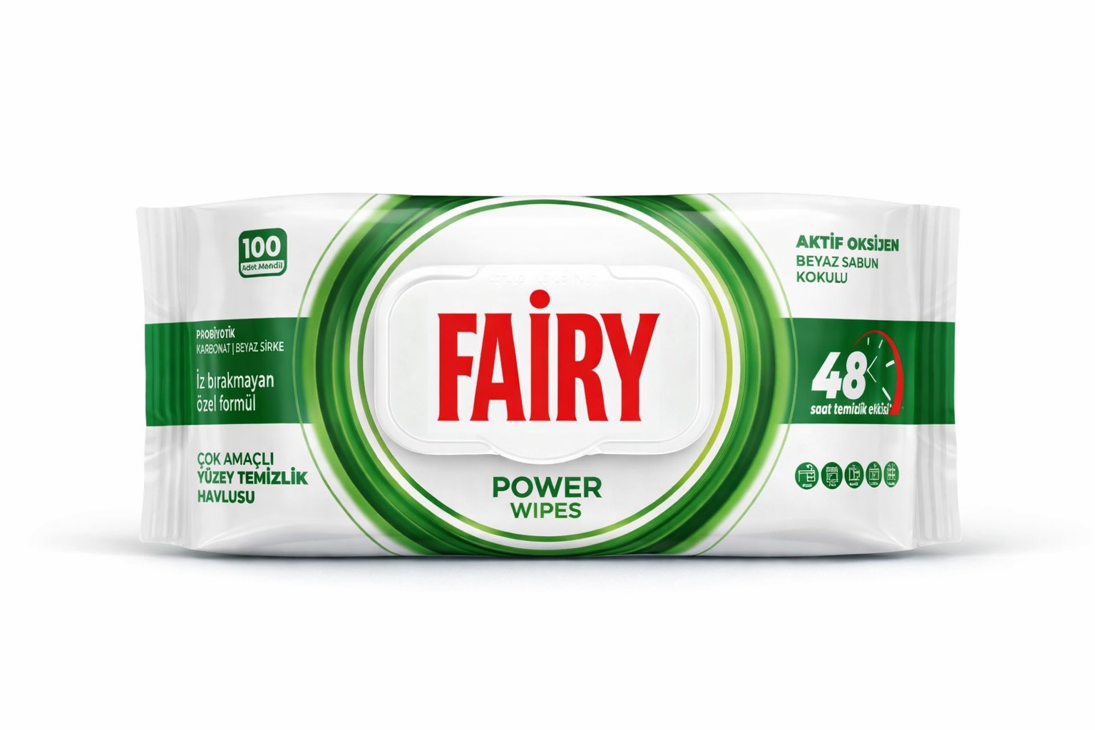 სველი ხელსახოცი "ფეირი / Fairy" მრავალფუნქციური ზედაპირის საწმენდი, ძალა, 100 ც.
