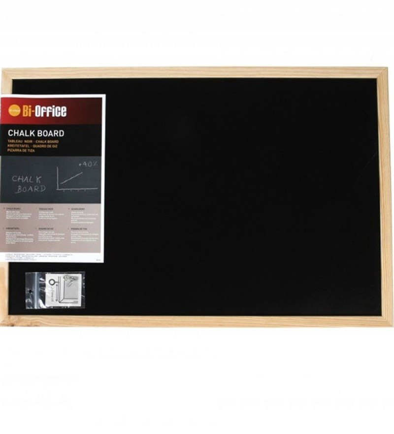 Black board with wooden frame 60x40 cm