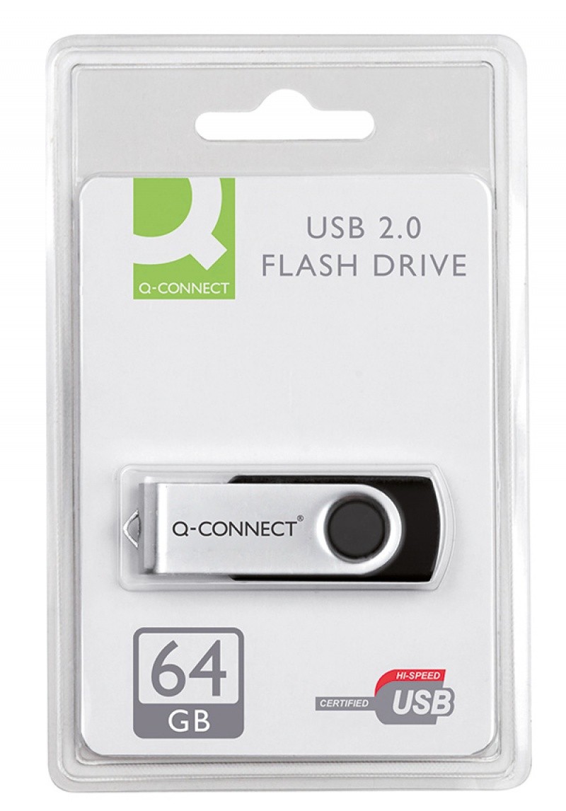 მეხსიერების ფლეშკა 64GB Q-CONNECT სიჩქარე - 2.0USB
